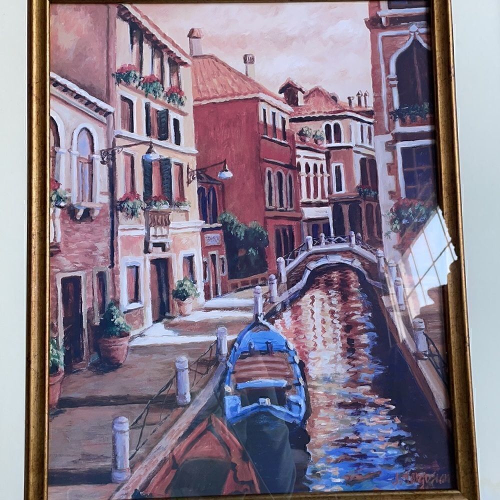 J. Margosian “Venice Sky” Matted and Framed Print For Lovers of Art & Travel - Picture 8 of 16